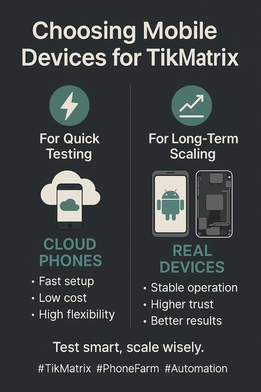 Selección de Dispositivos TikMatrix