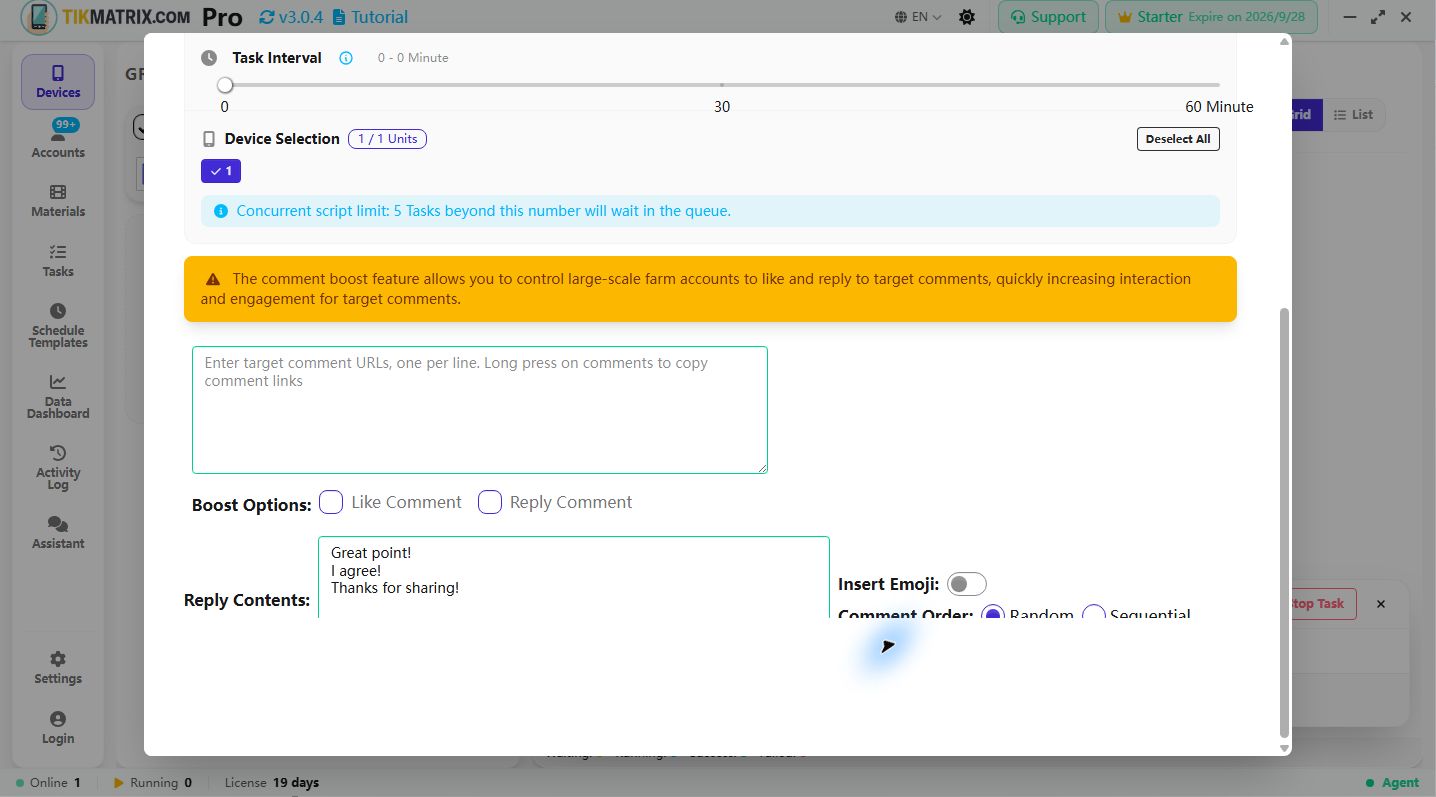 Boost Komentar (full parameters)
