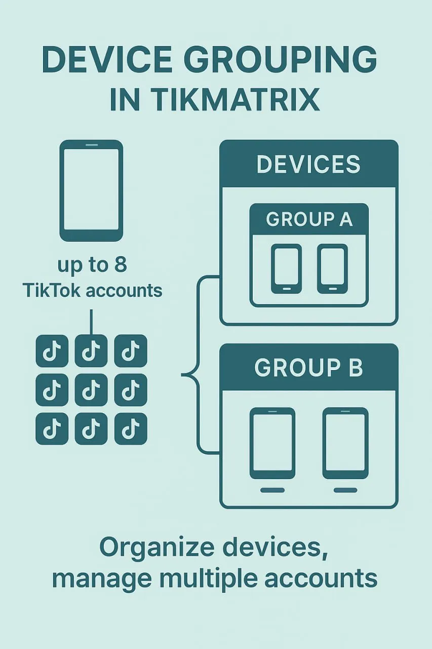 TikMatrix Device Grouping