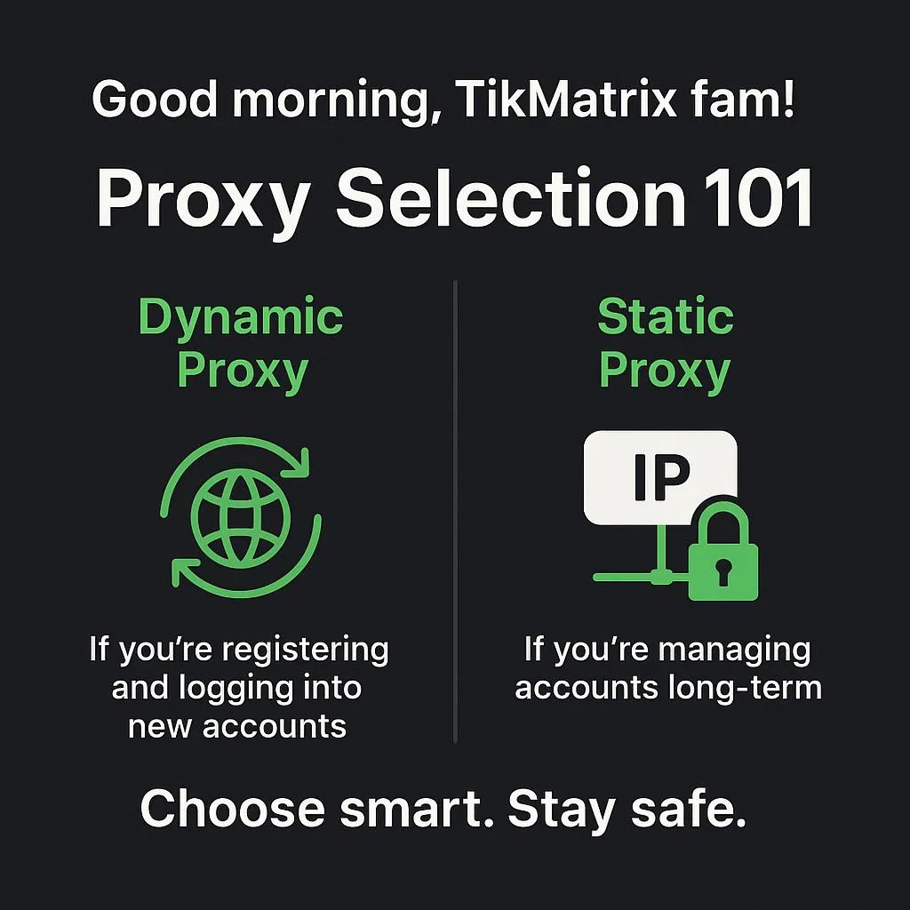 TikTok Proxy Selection